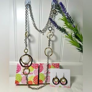 Premier designs jewelry. Earrings and necklace set. New never worn.